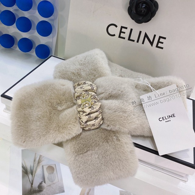 Celine纖維毛皮草超級保暖圍巾圍脖 賽琳2021秋冬百搭圍脖  mmj1679